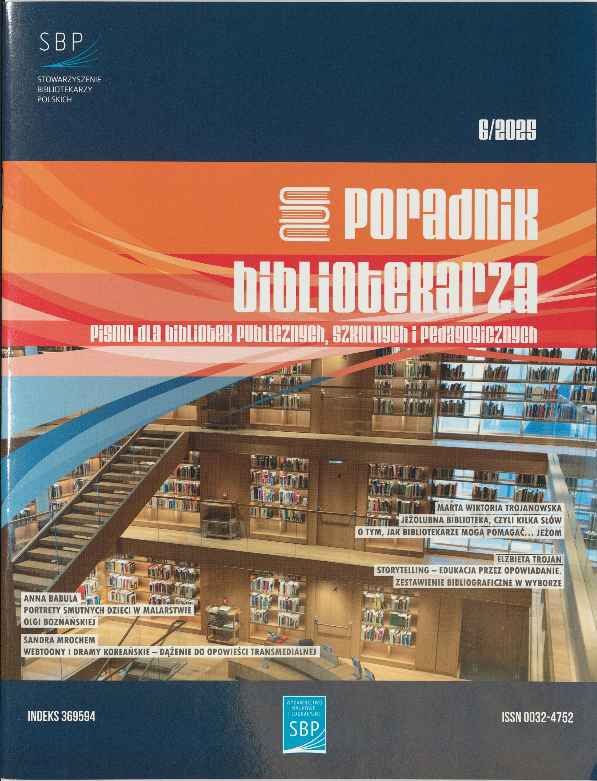 Okładka czasopisma Poradnik Bibliotekarza, nr 6/2025
