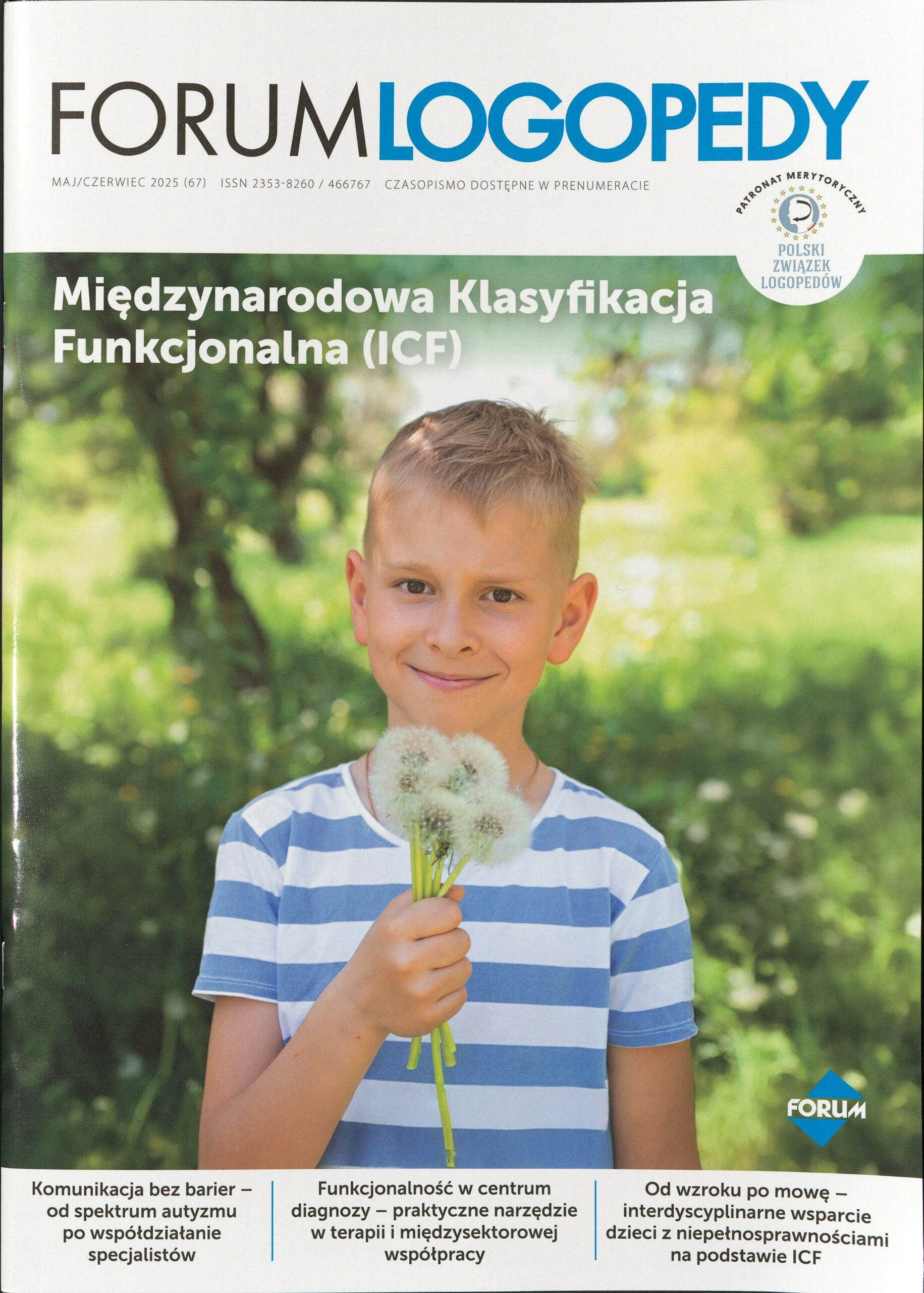 Okładka czasopisma Forum Logopedy, nr maj-czerwiec/2025
