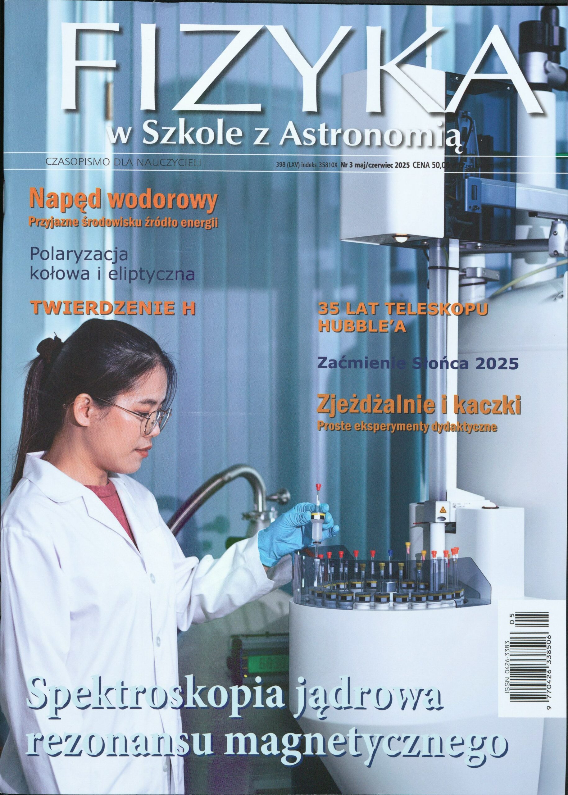 Okładka czasopisma Fizyka w szkole z Astronomią, nr 3 (maj/czerwiec)/2025