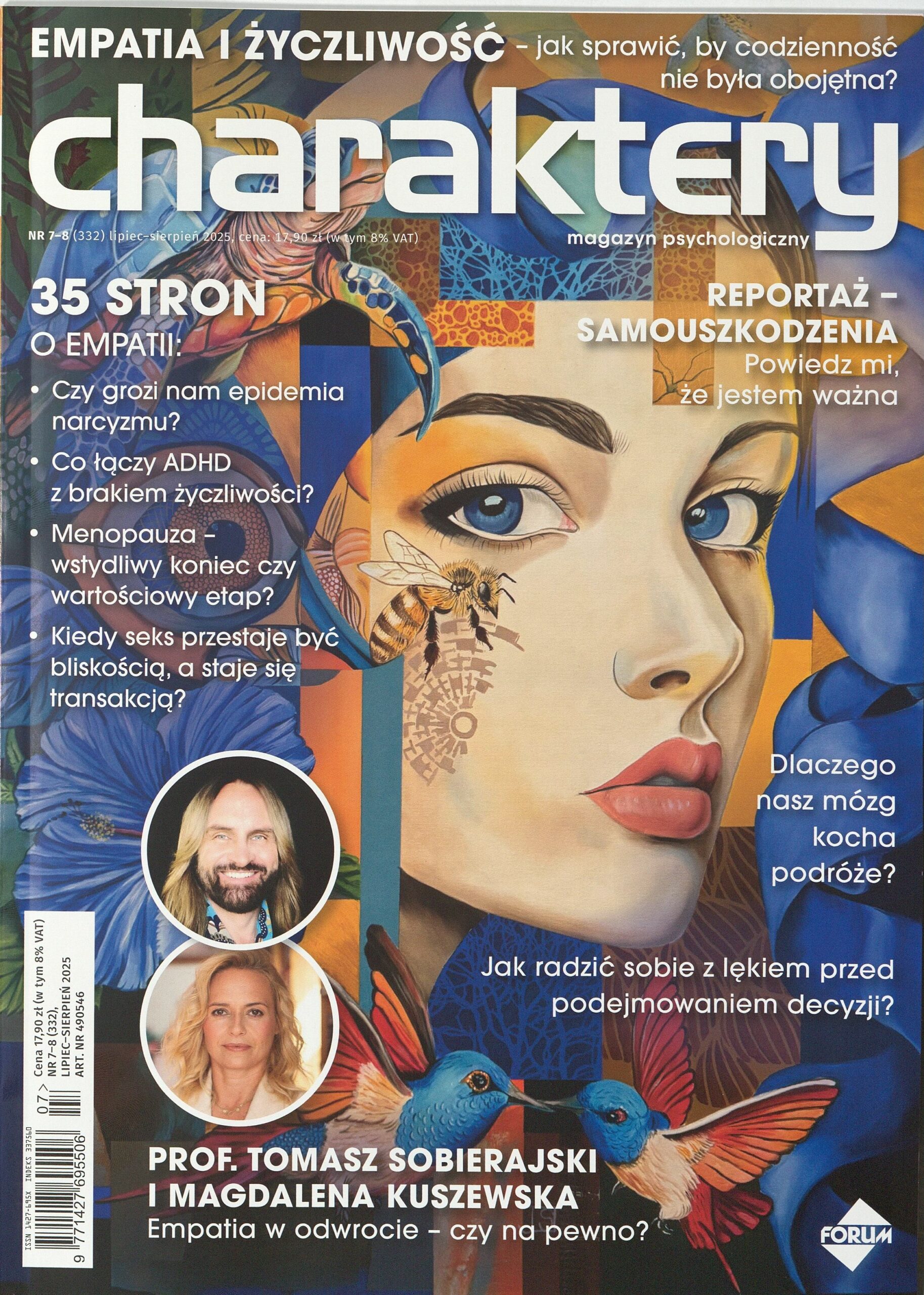 Okładka czasopisma Charaktery, nr 7-8 (332)/2025