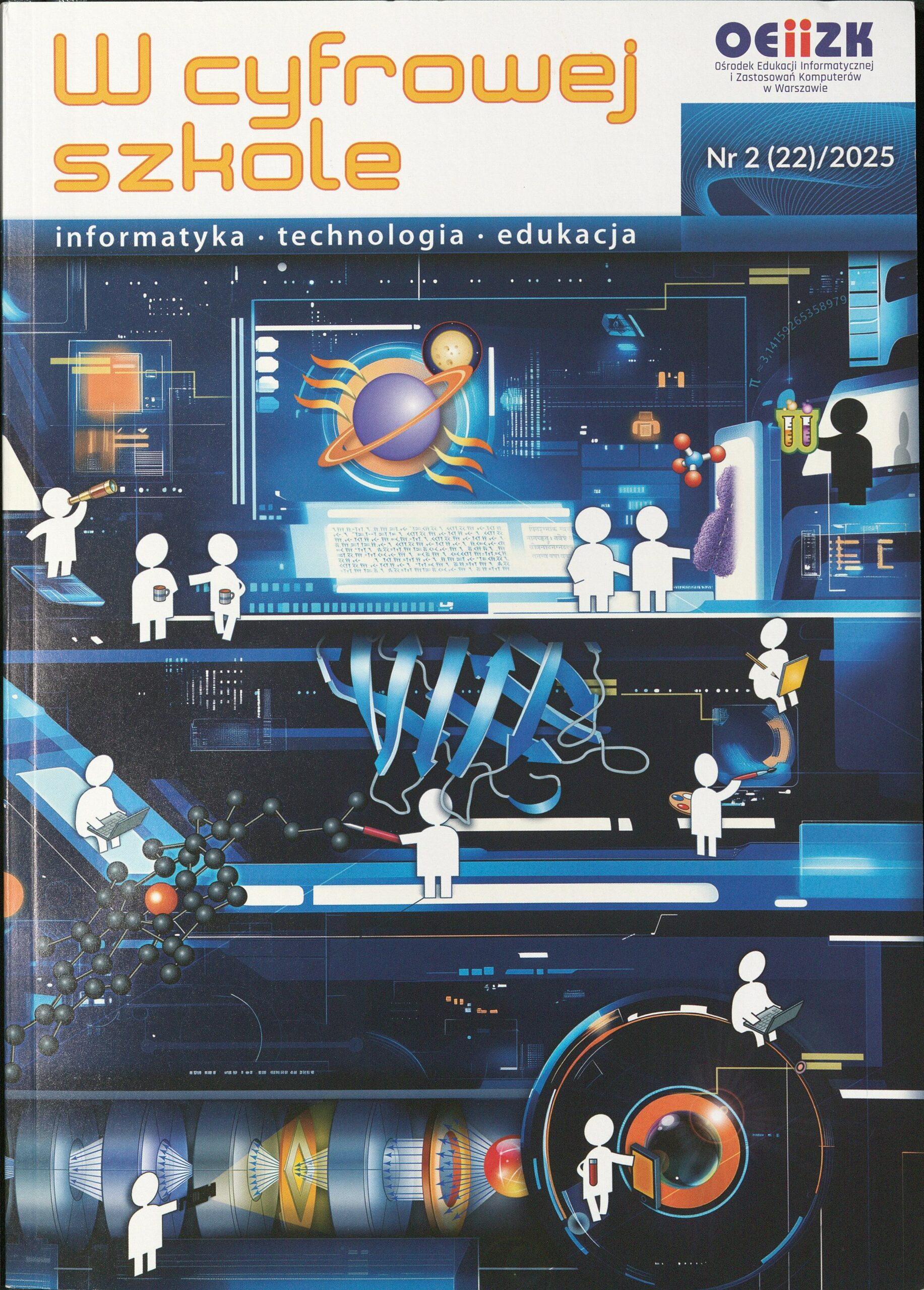 Okładka czasopisma W cyfrowej szkole, nr 2 (22)/2025