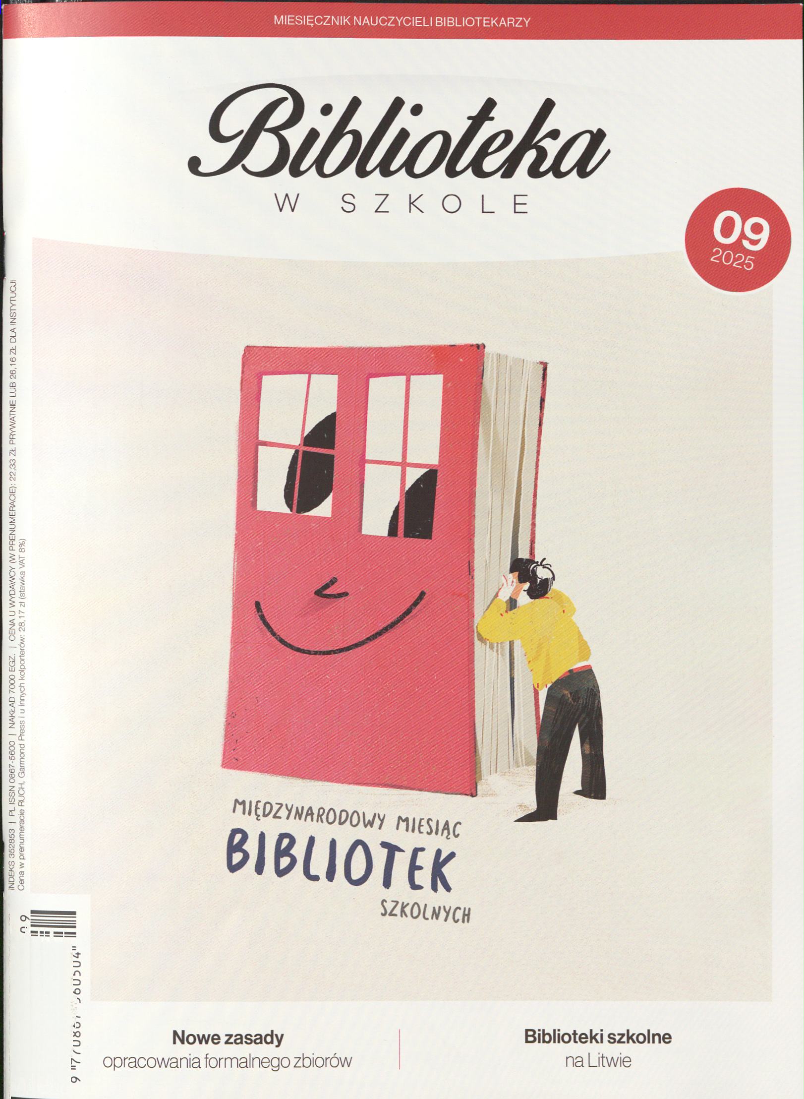 Okładka czasopisma Biblioteka w Szkole, nr 9/2025
