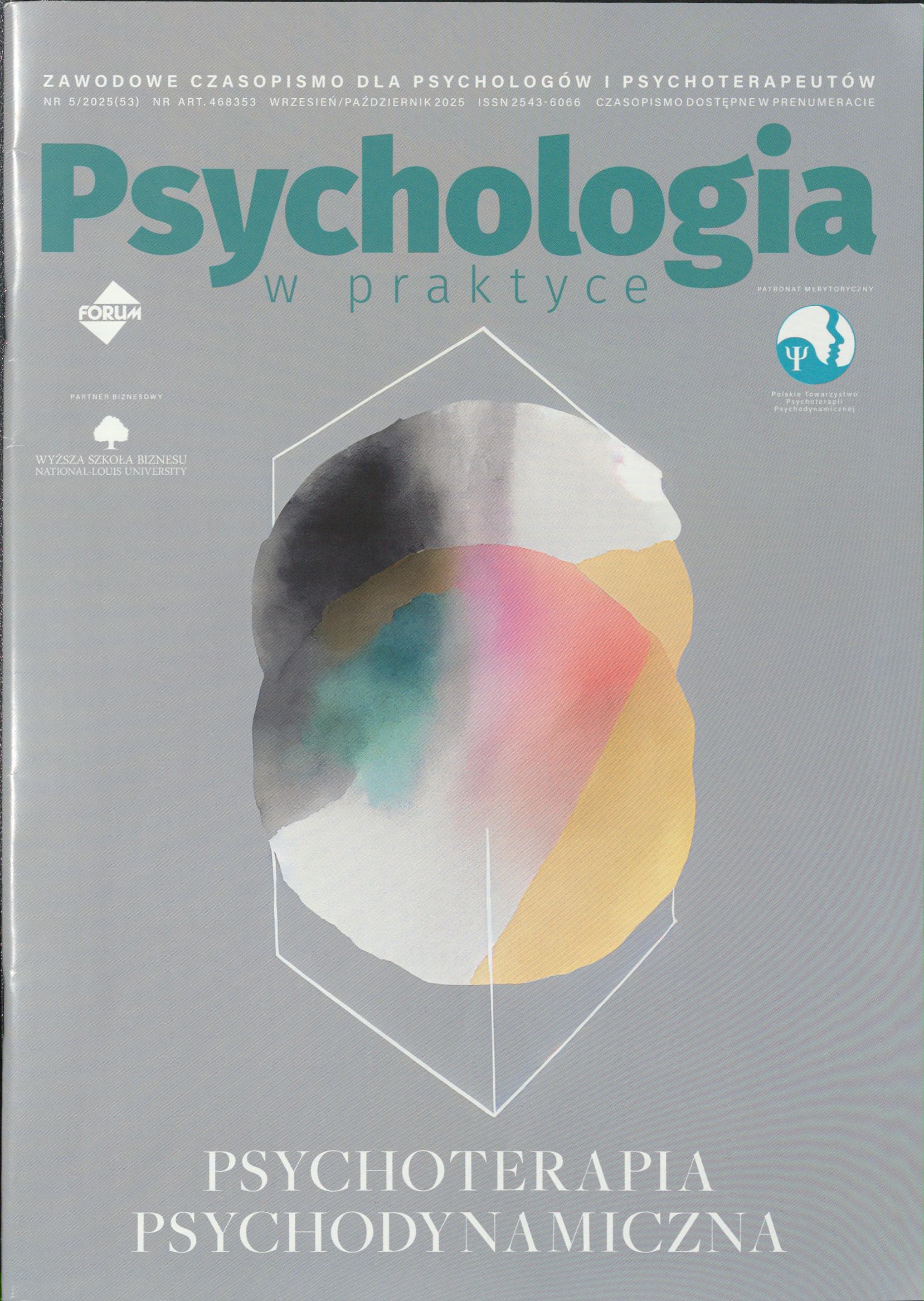 Okładka czasopisma Psychologia w praktyce, nr 5 [wrzesień/październik] 2025