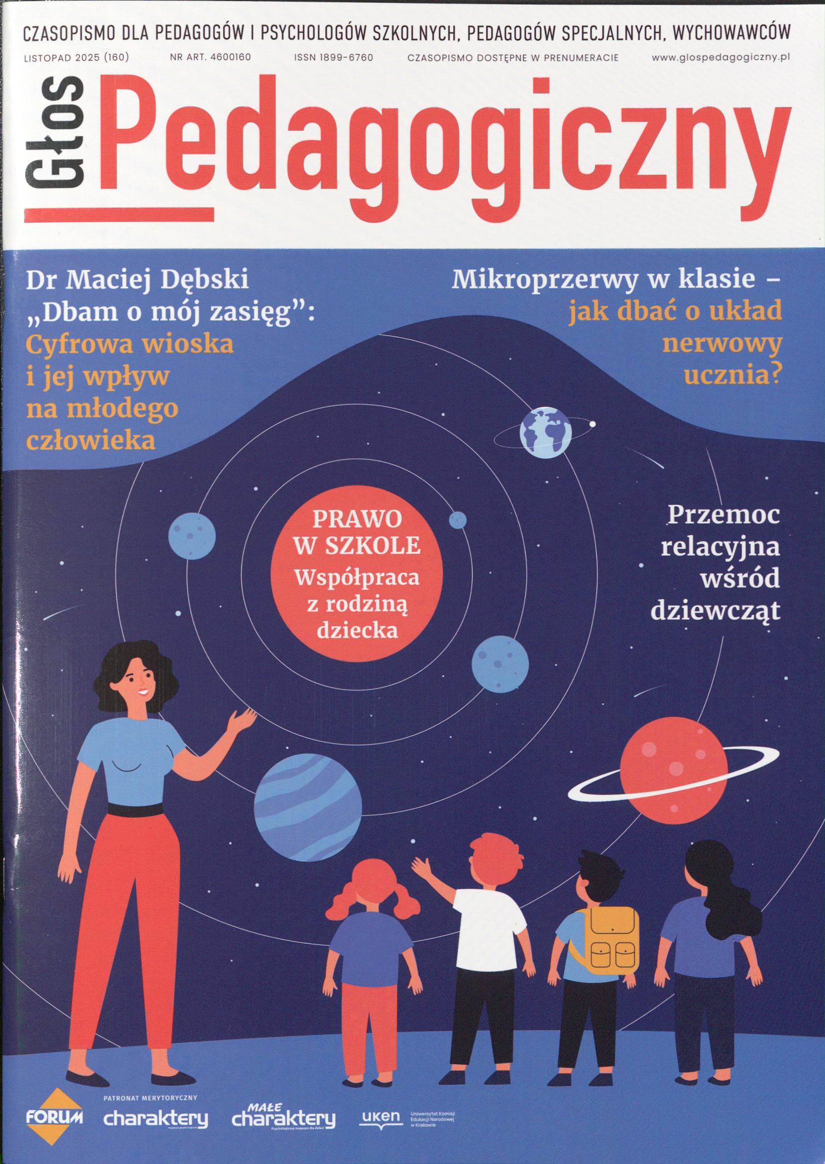 Okładka Czasopisma Głos Pedagogiczny, nr listopad 2025