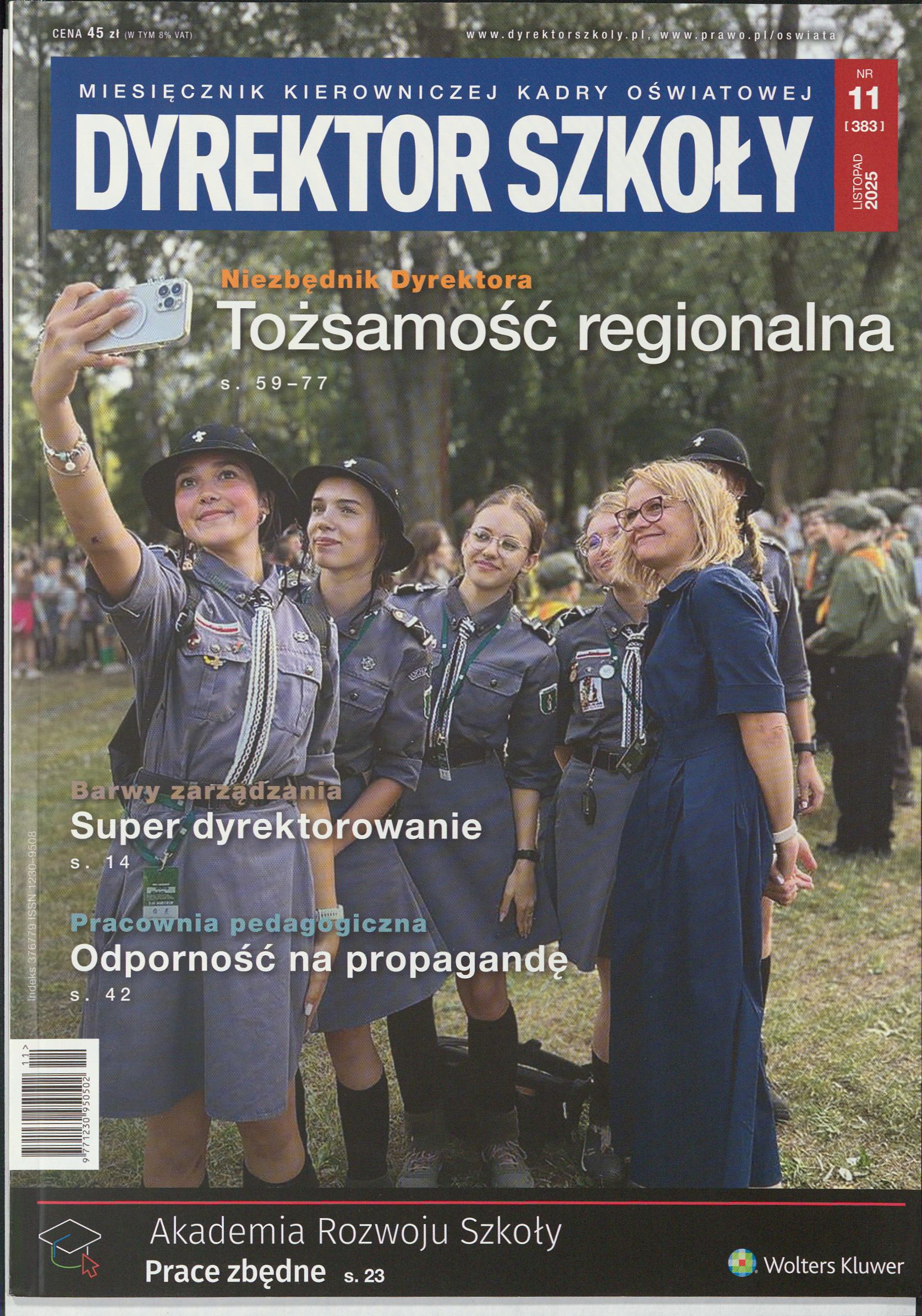 Okładka czasopisma Dyrektor Szkoły, nr 11/2025