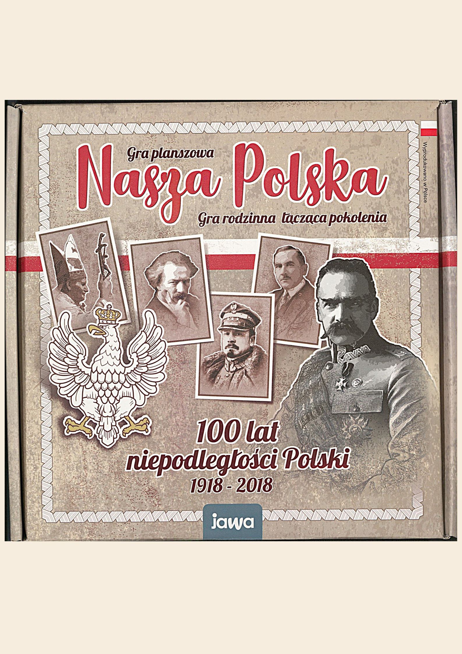 Okładka gry Nasza Polska. 100 lat niepodległości Polski 1918-2018