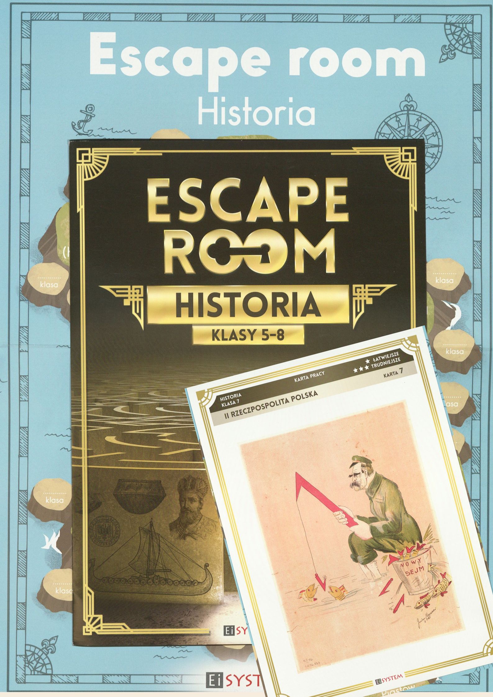 Okładka gry Escape room. Historia. Klasy 4-8