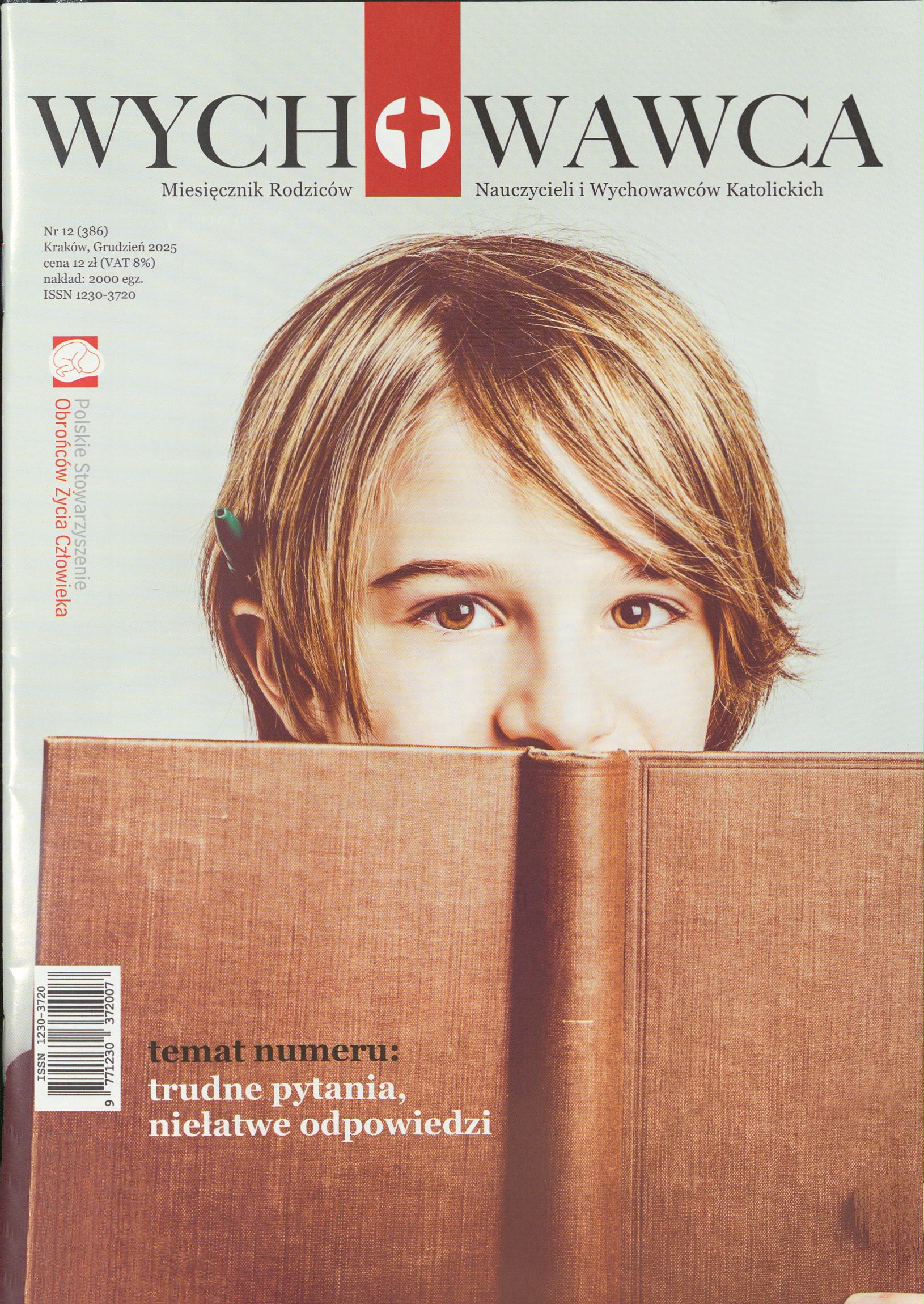 Okładka czasopisma Wychowawca, nr 12/2025