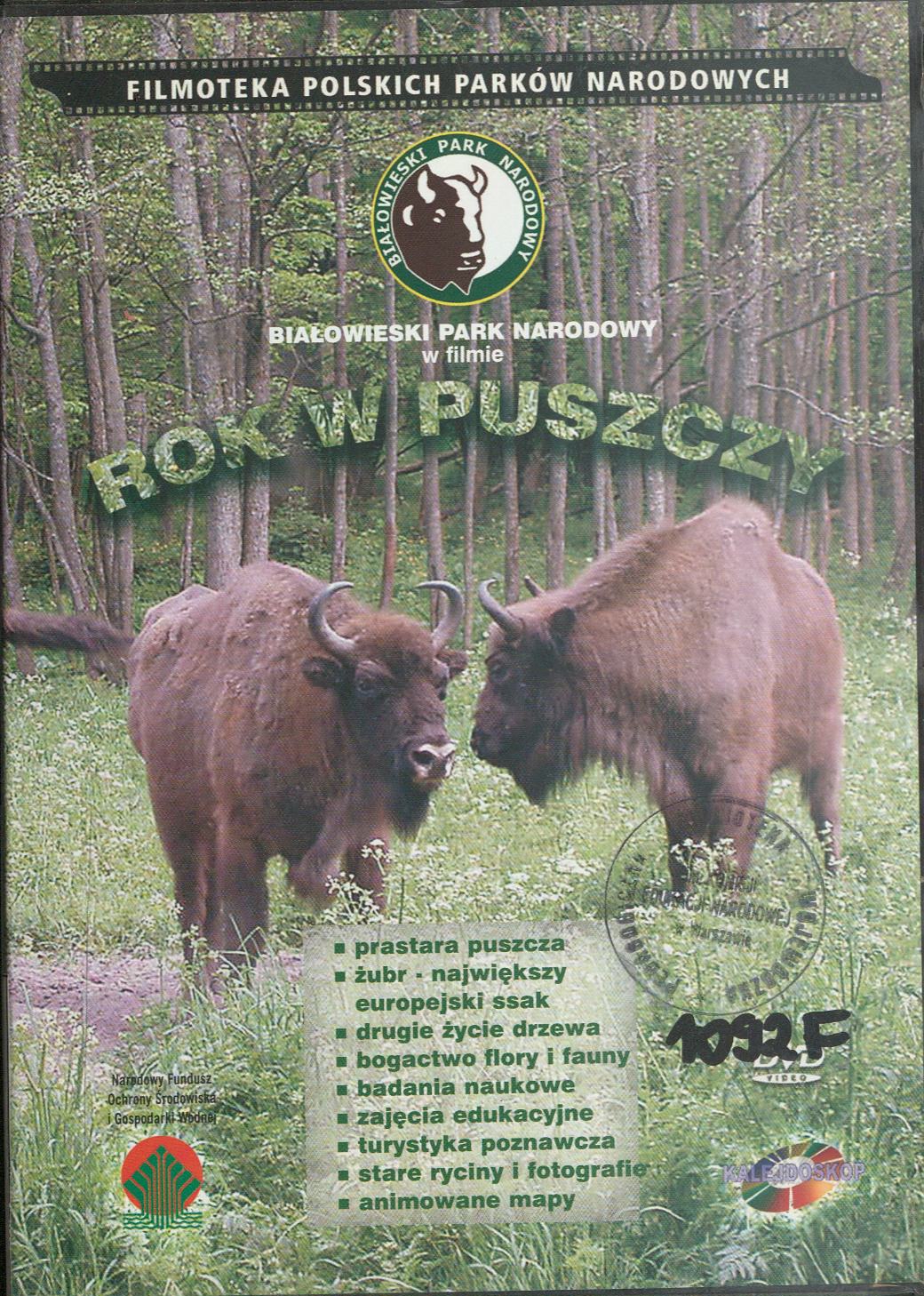 Okładka filmu Rok w puszczy. Białowieski Park Narodowy w filmie