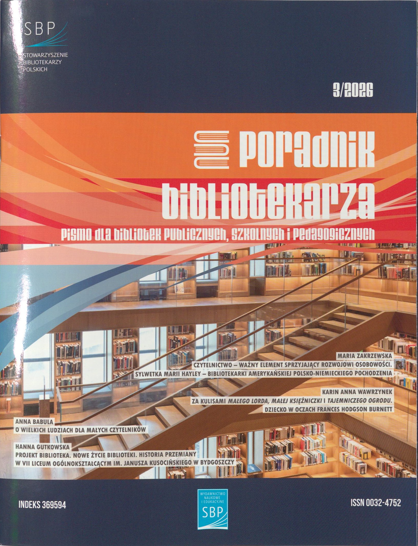 Okładka czasopisma Poradnik bibliotekarza, nr 3/2026