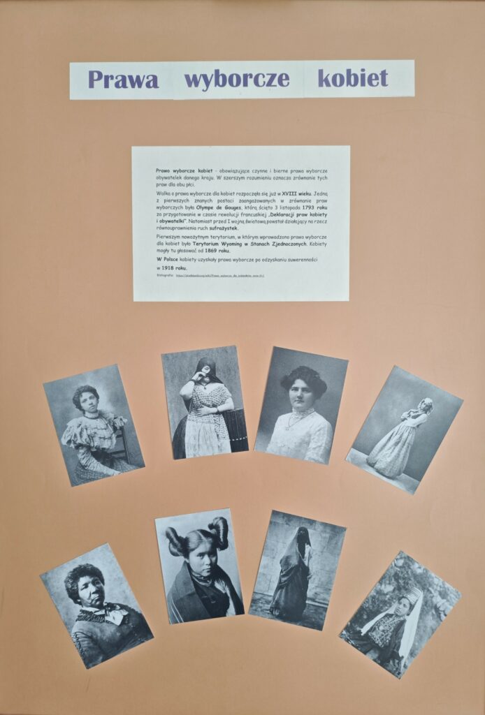 Plakat wystawy „Prawa wyborcze kobiet"