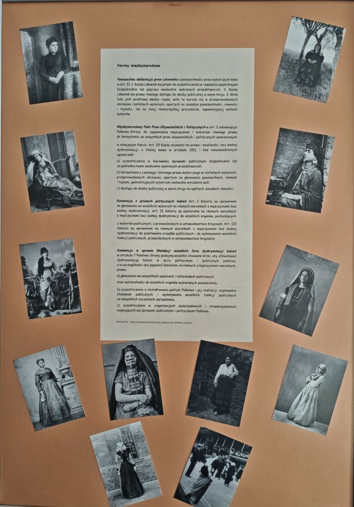 Plakat wystawy „Prawa wyborcze kobiet"