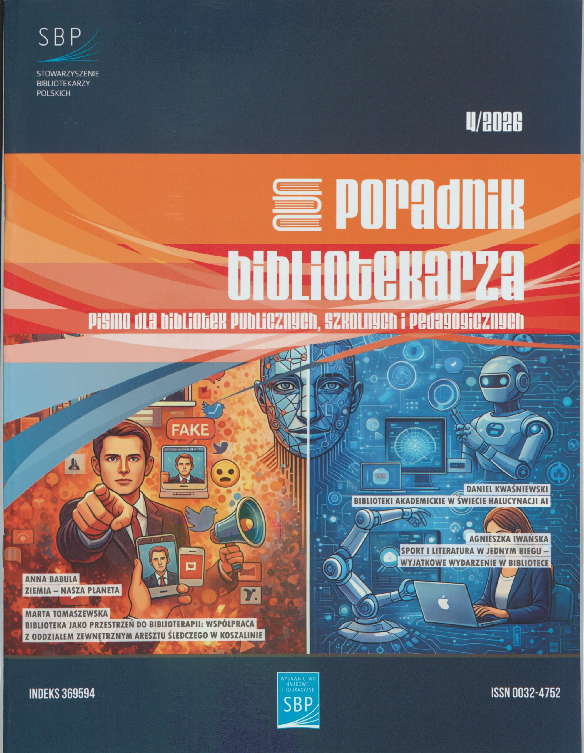 Okładka czasopisma Poradnik Bibliotekarza, nr 4/