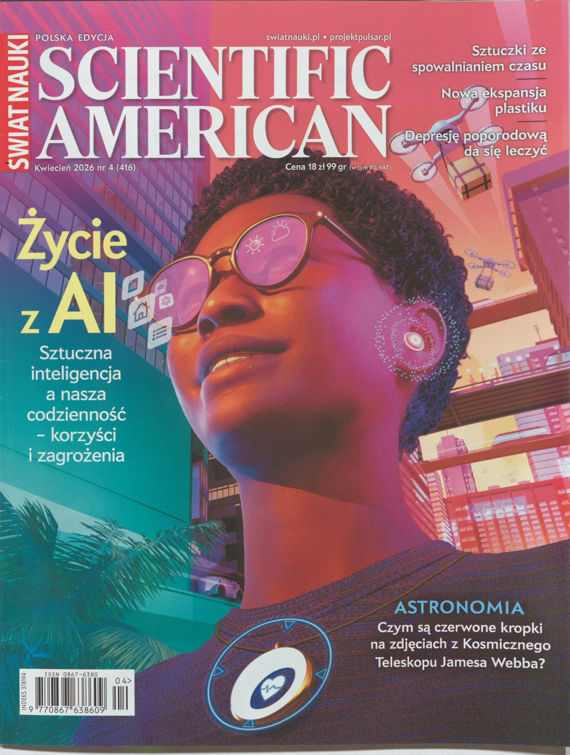 Okładka czasopisma Scientific American (Świat Nauki), nr 4/2026