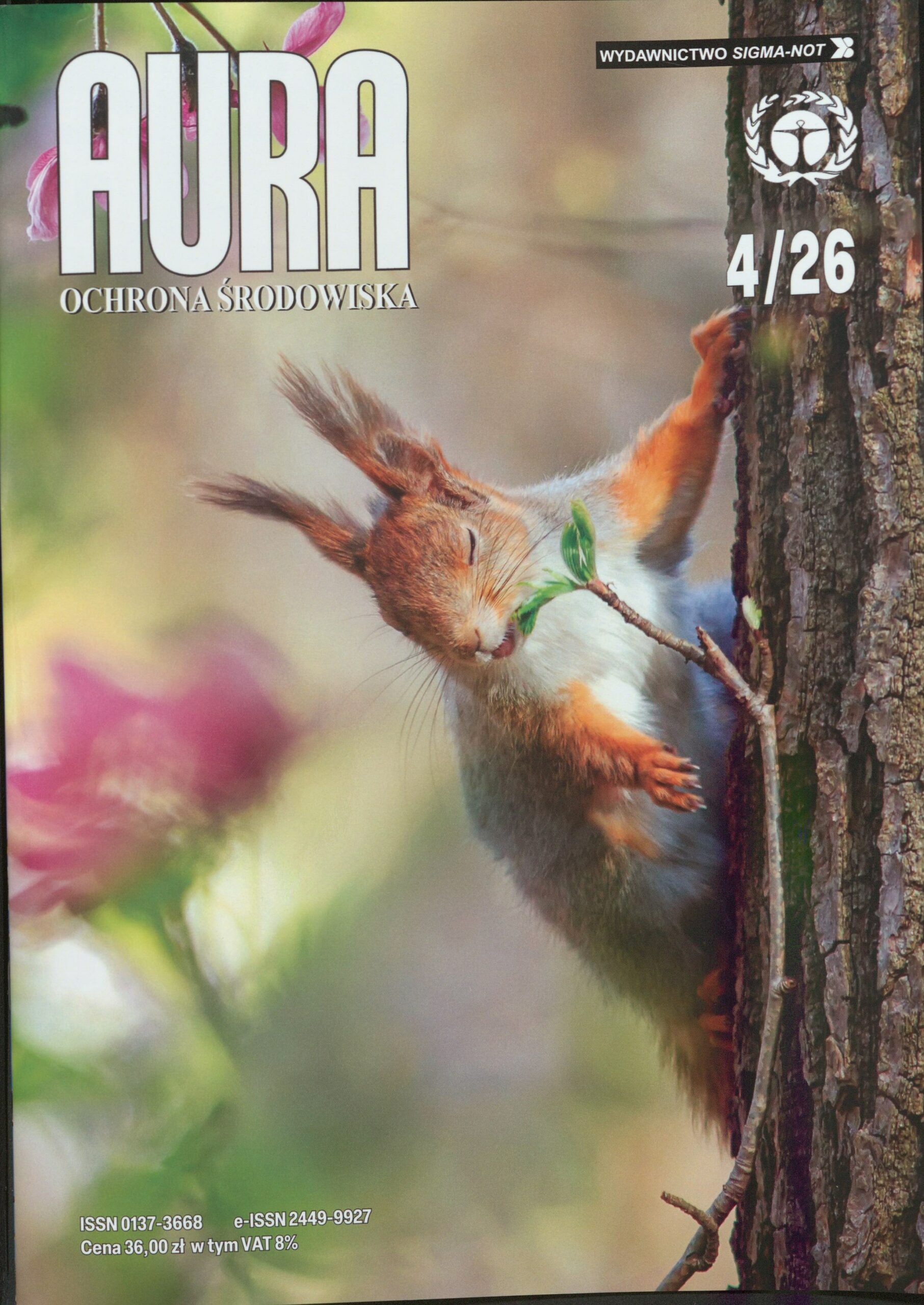 Okładka czasopisma Aura. Ochrona środowiska, nr 4/26