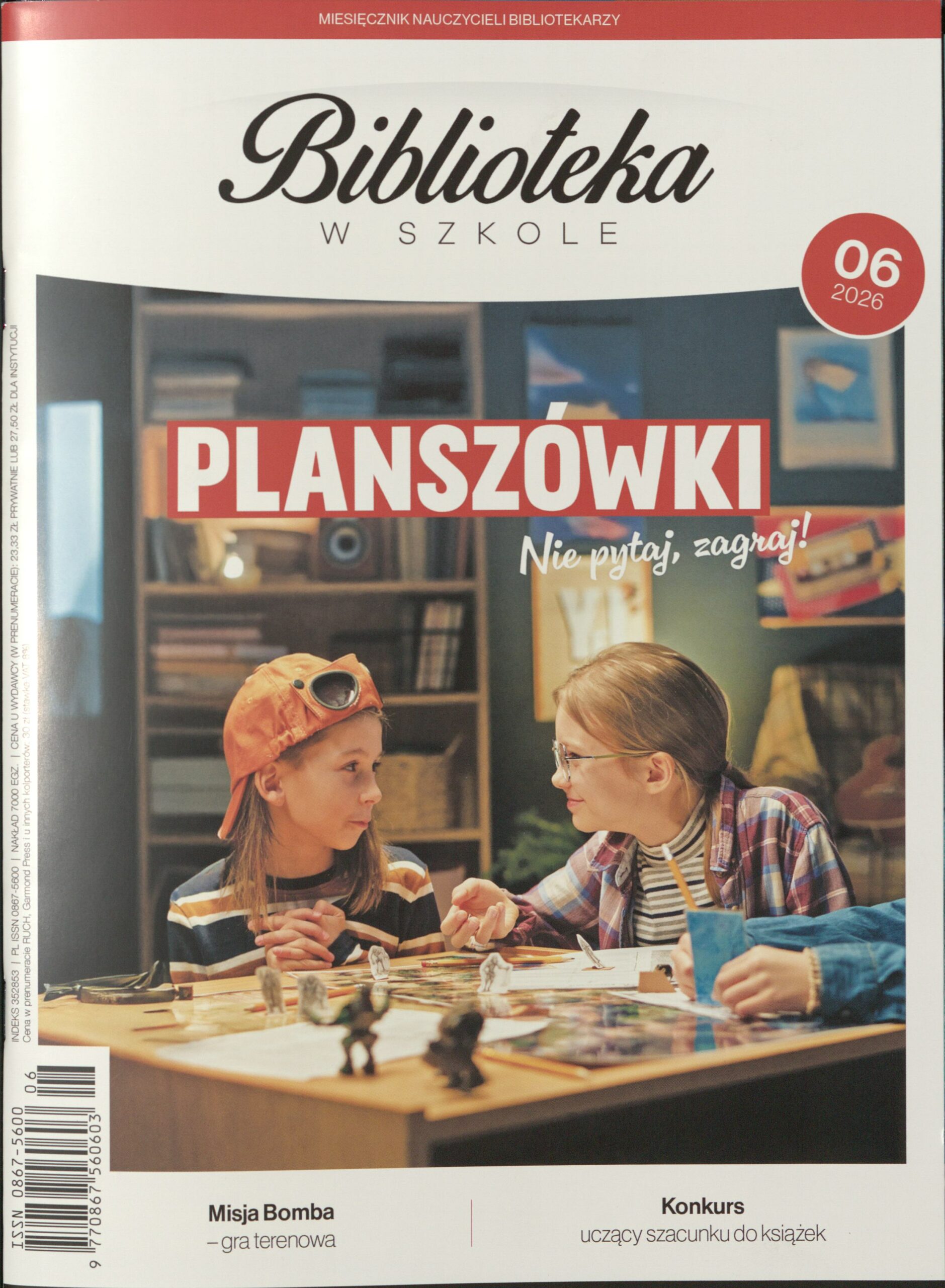 Okładka czasopisma Biblioteka w Szkole, nr 6/2026