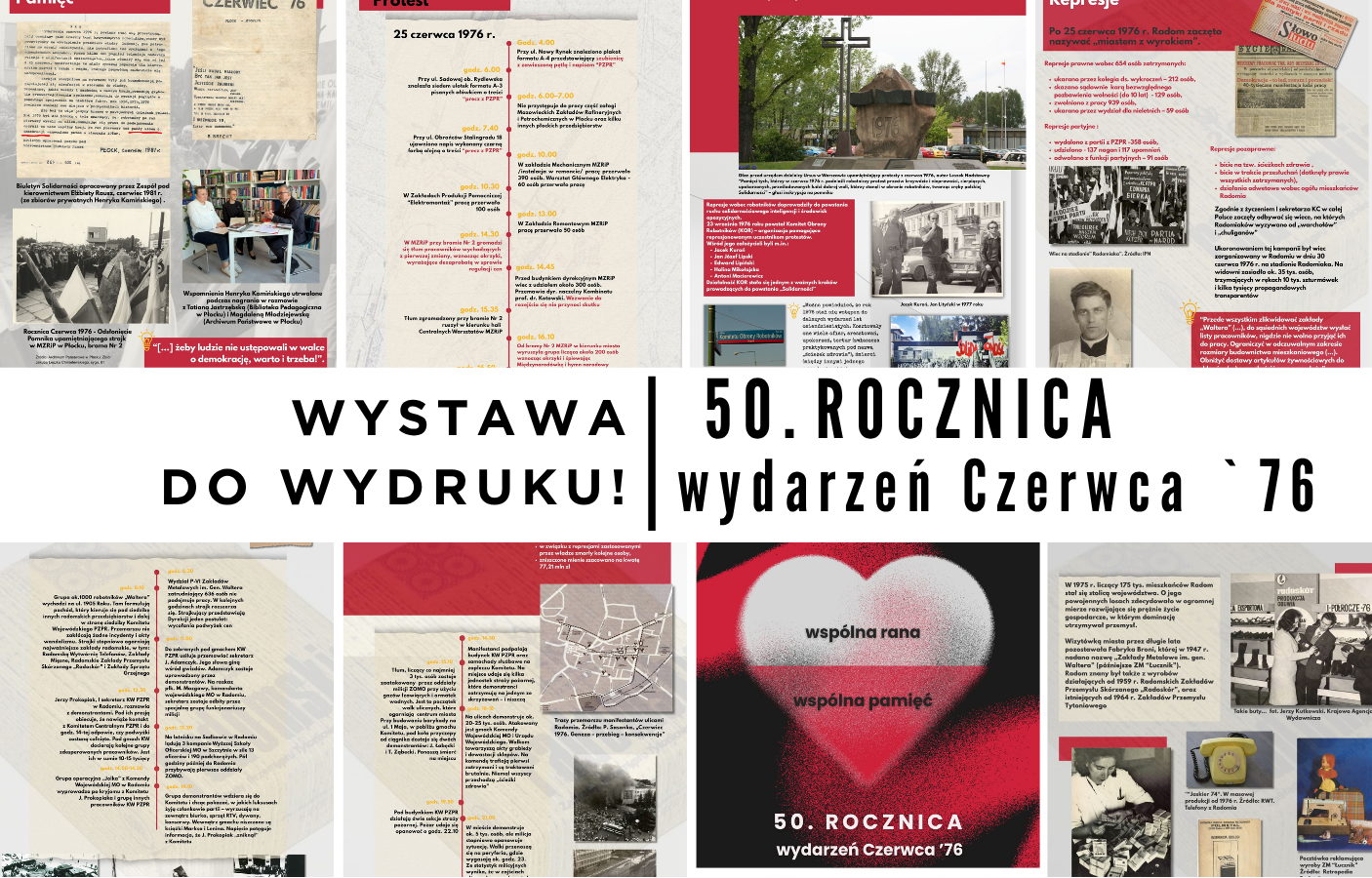 Materiały wystawowe „50. ROCZNICA wydarzeń Czerwca `76” – p…