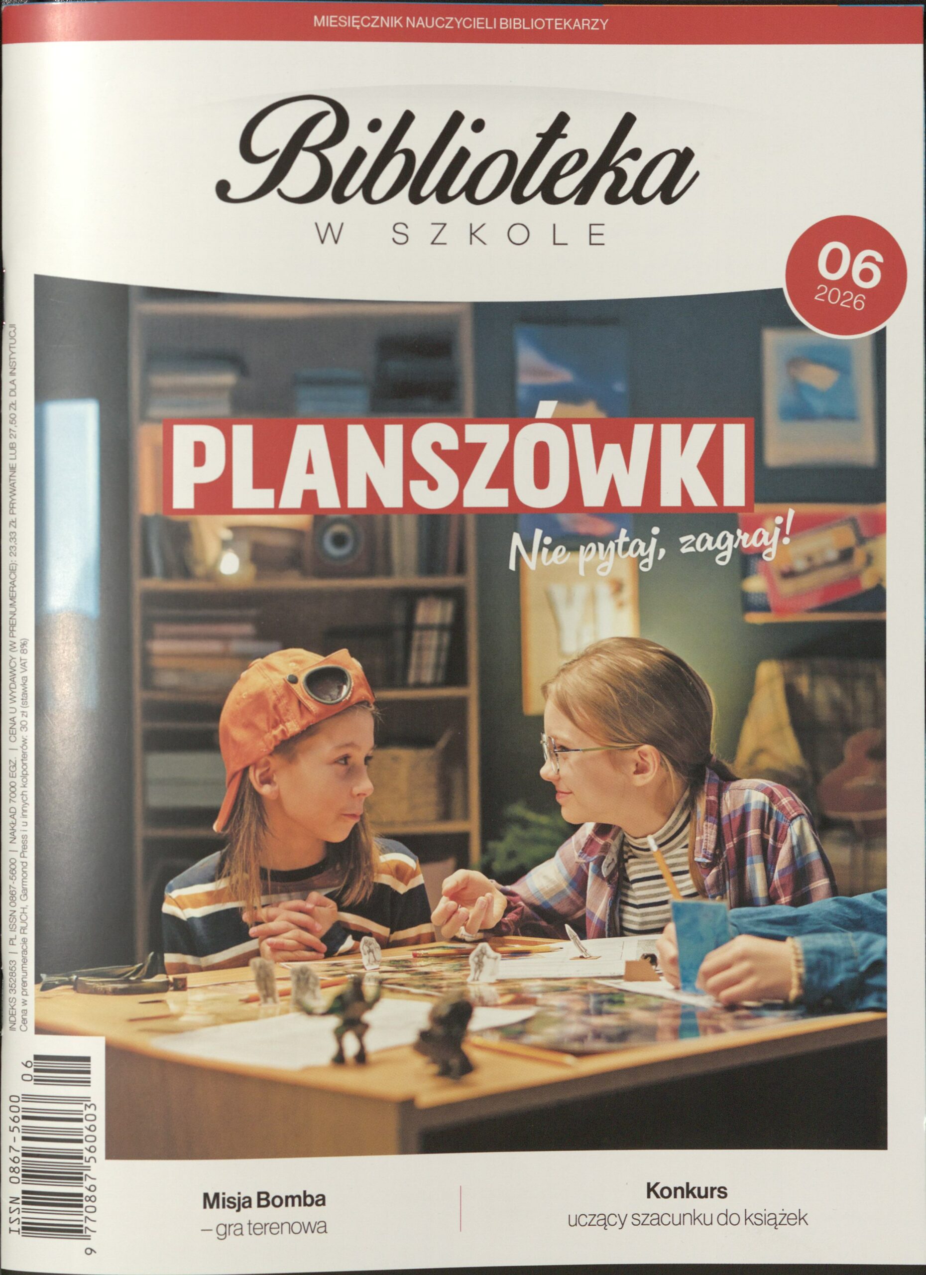 Okładka czasopisma Biblioteka w szkole, nr 6/2026
