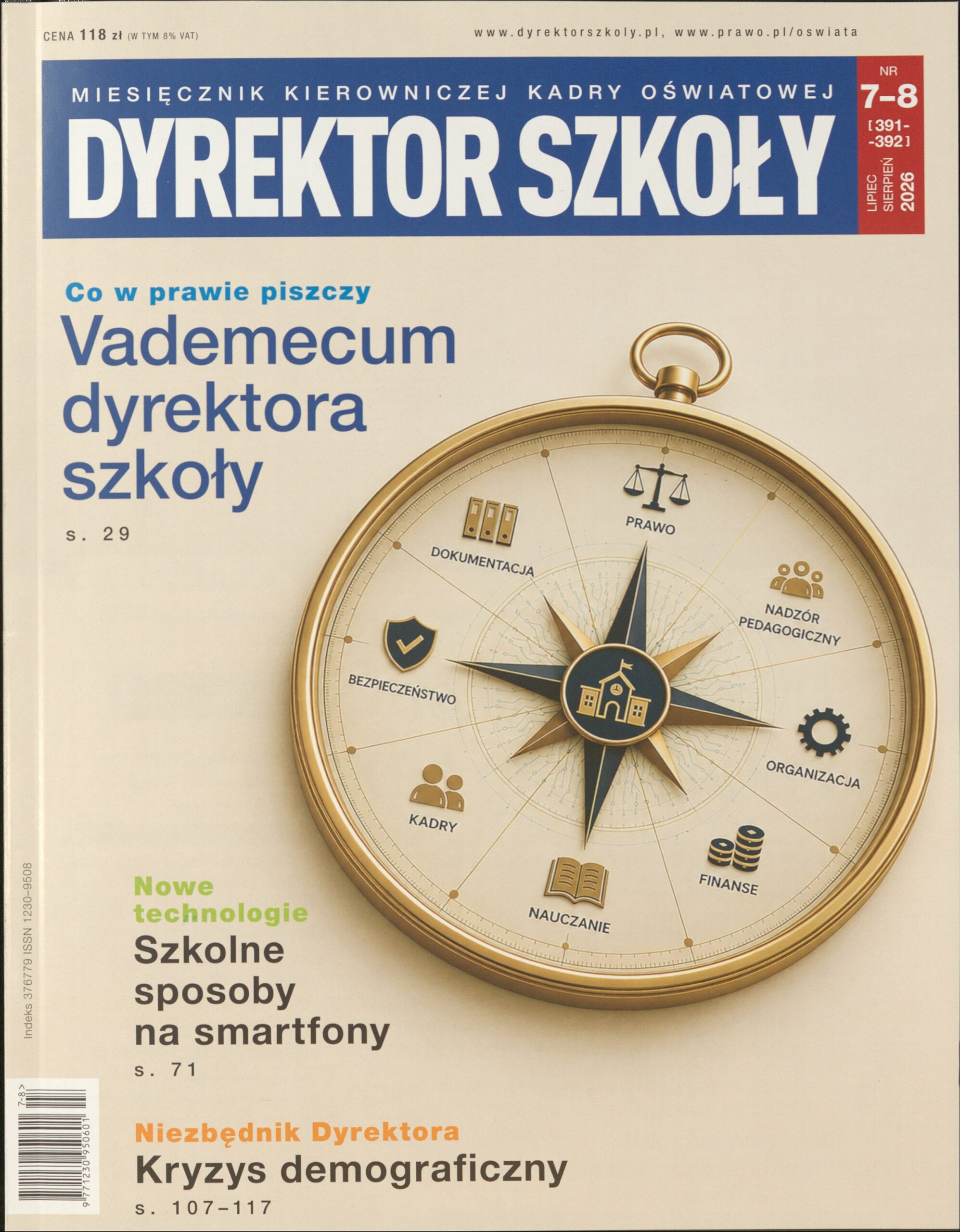 Okładka czasopisma Dyrektor Szkoły, nr 7-8/2026