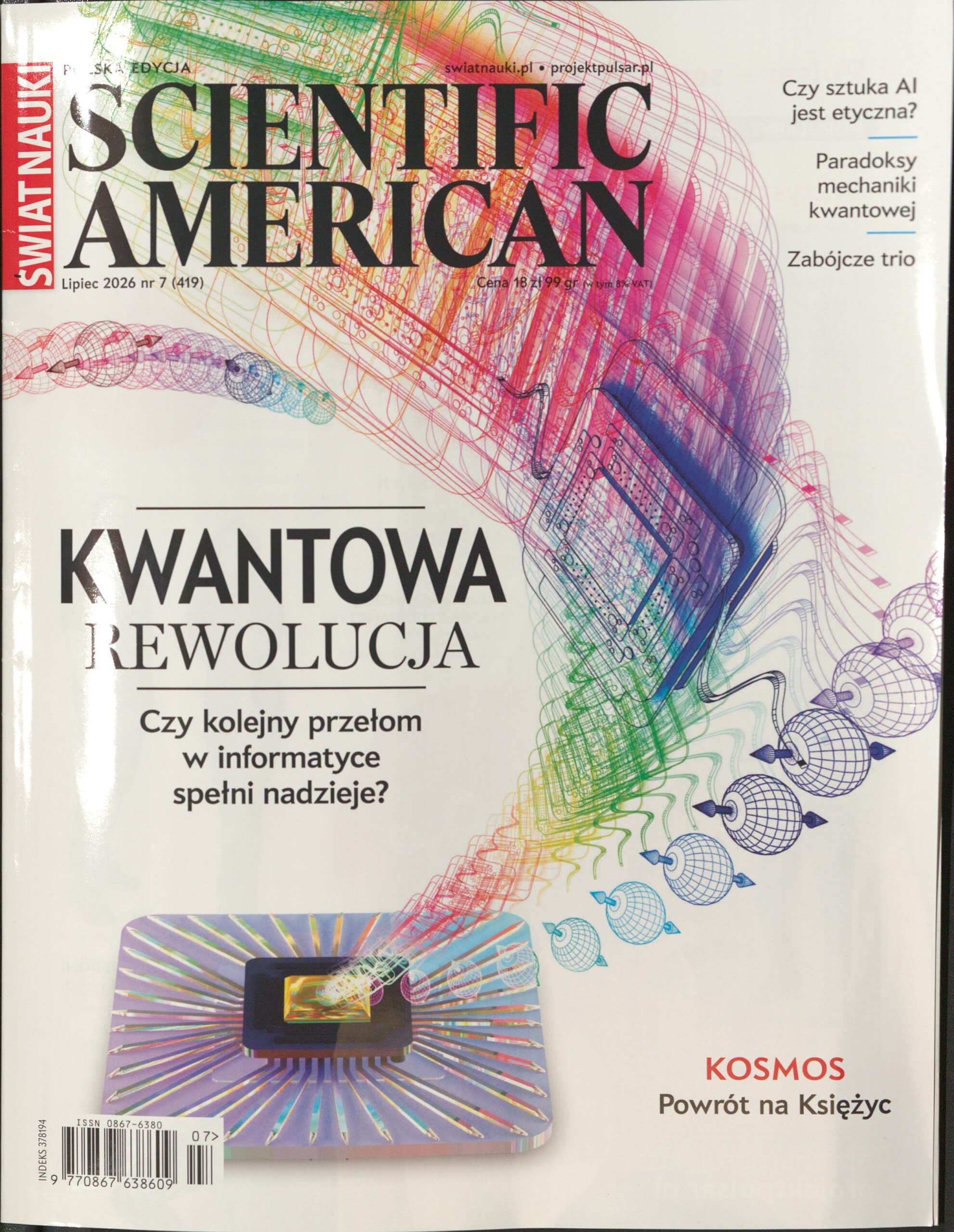 Okładka czasopisma Świat Nauki (Scientific American), nr 7/2026