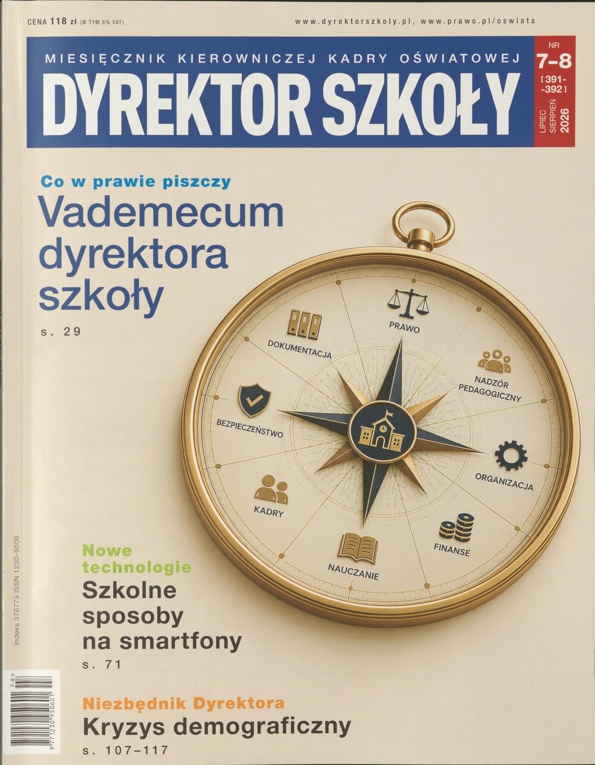 Okładka czasopisma Dyrektor Szkoły, nr 7-8/2026