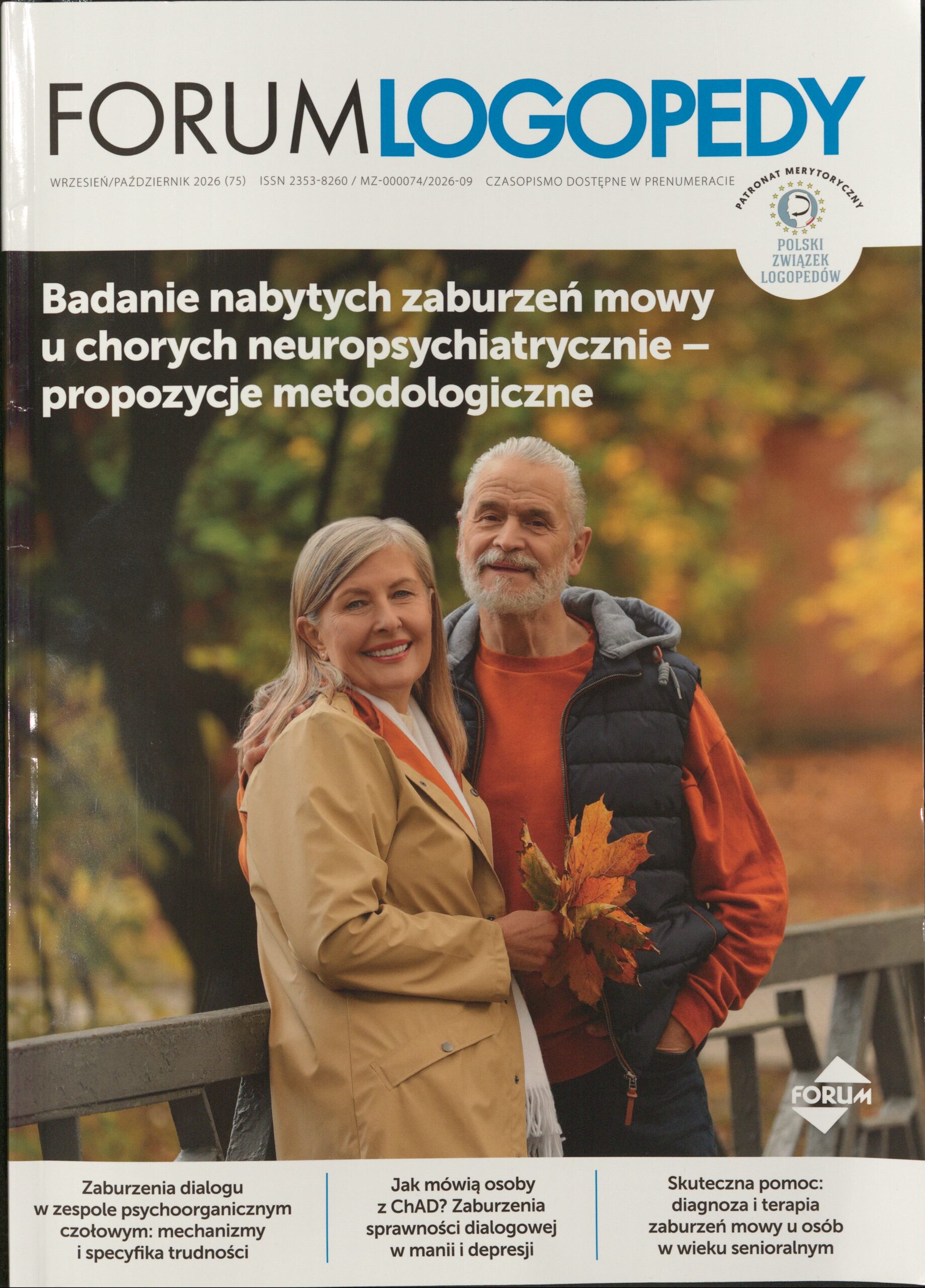 Okładka czasopisma Forum Logopedy, nr 9-10/2026