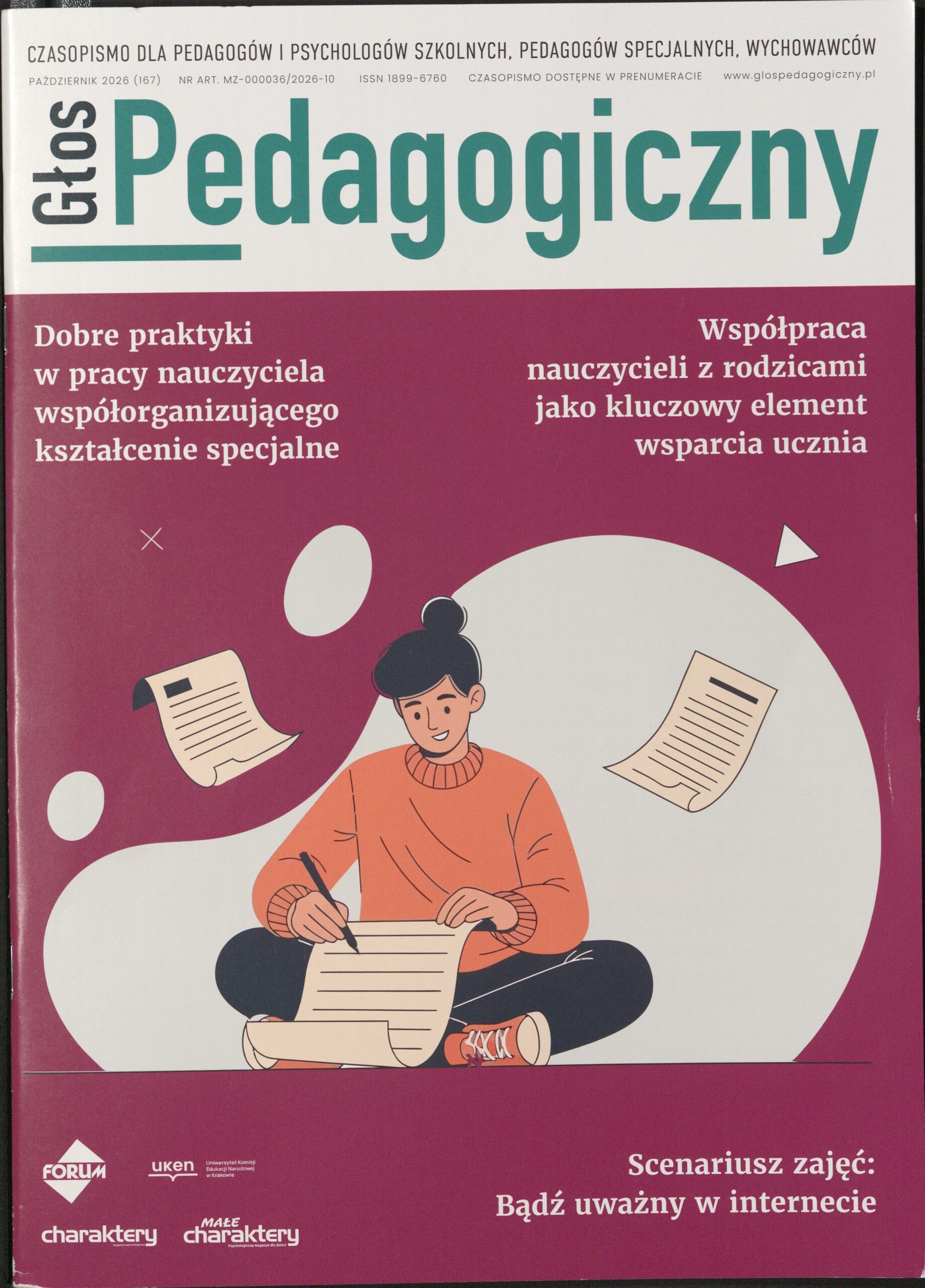 Okładka czasopisma Głos Pedagogiczny, nr 10/2026