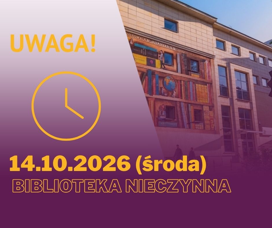 14 października 2025 r. (środa) biblioteka nieczynna